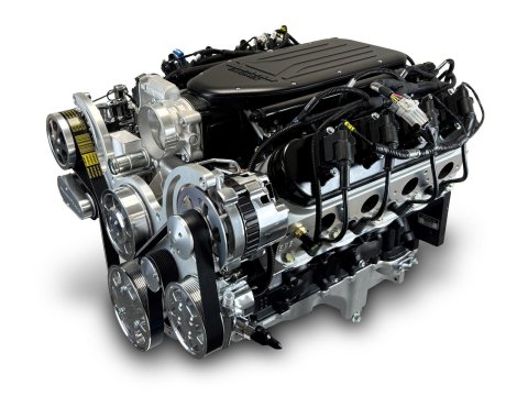 BluePrint Engines Crate PSLS3768CTFK 376 c.i. GM LS Compatible Pro-Series Deluxe Dressed Engine, Fuel Injected, w/Polished Pulley Kit. Incl. 30 month / 50,000 warranty & Dyno