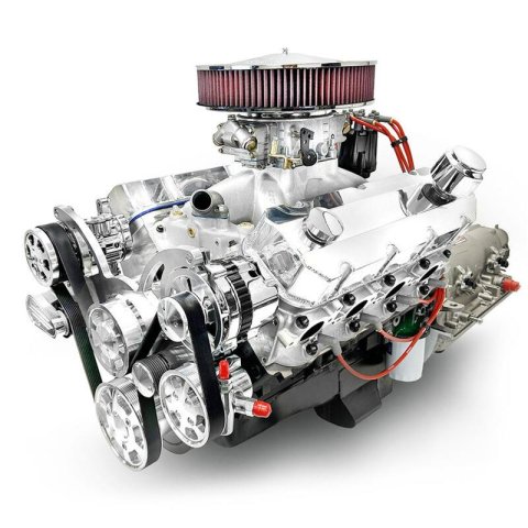 BluePrint Builder Series 598/741HP Standard Edition Carbureted Crate Engine and 4L80E Trans Combos B598K4L8 598 c.i. Series, Carbureted, Automatic Transmission /w Polished Pulley Kit. Incl. 30 month/50,000 warranty & Dyno