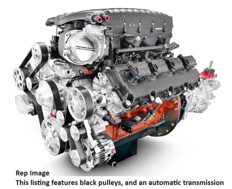 BluePrint Builder Series 426/872HP Supercharged Crate Engine and 4L80E Trans Combos B426SCTKB4L8 426 c.i. Standard Edition Series, Supercharged, Automatic Transmission /w Black Pulley Kit. Incl. 30 month/50,000 warranty & Dyno