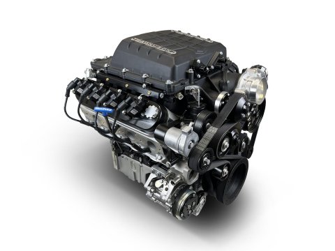 BluePrint Pro Series Chevy LS 376 C.I.D. 700 HP EFI Supercharged Base Long Block Crate Engines PSLS3769SCT c.i. GM Compatible ProSeries Dressed Engine with Supercharger. Incl. 30 month / 50,000 warranty & Dyno