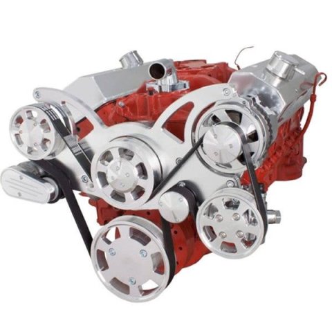 BluePrint Engines Accessory Drive Systems BPP350FDPS4 SBC FRONT ACCESSORY DRIVE, FULL SERPENTINE W/ ALT, PS, WP, BRACKETS, BOLTS