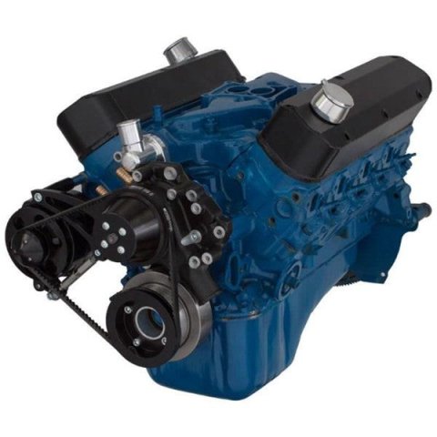 BluePrint Engines Accessory Drive Systems BPP351FDE2BK SBF 351W FRONT ACCESSORY DRIVE, V-BELT W/ ALT, WP, BRACKETS, BOLTS