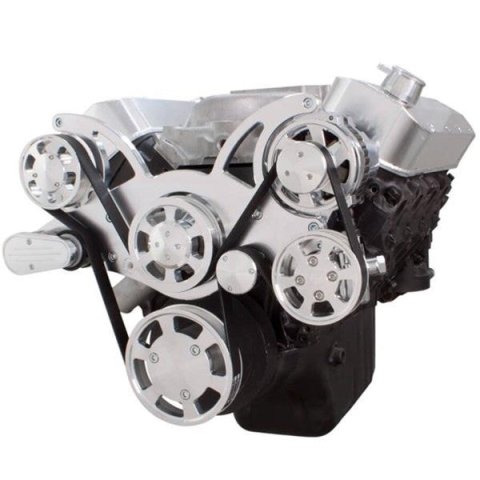 BluePrint Engines Accessory Drive Systems BPP454FDPS4 BBC (STD/TALL DECK) FRONT ACCESSORY DRIVE, FULL SERPENTINE W/ ALT, PS, WP, BRACKETS, BOLTS