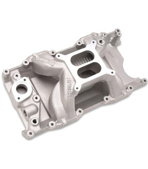BluePrint Engines Intake Manifolds, Carbureted BPP7577 EDELBROCK PERFORMER RPM AIR-GAP SMALL BLOCK MOPAR INTAKE MANIFOLD 7577, MAGNUM HEADS, DUAL PLANE, NATURAL ALUMINUM