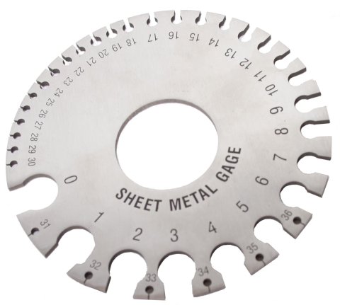 Woodward Fab Sheet Metal Thickness Gauges WFSG Gauge, Metal, 30 to 0 Gauge Range, Each