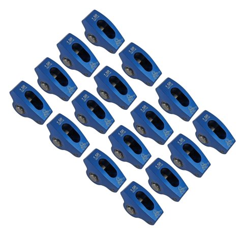 Scorpion Race Series Rocker Arms SCP1211 Arms, Stud Mount, Full Roller, Aluminum, 1.5 Ratio, 7/16 in. Stud, Chevy, Small Block, Set of 16
