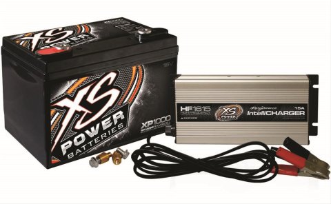 XS Power XP1000 16 V Battery and Charger Combos XP1000CK1 Battery, Starting, AGM Type, V, Top Terminals, Charger, V, 15 amps Rating, Kit