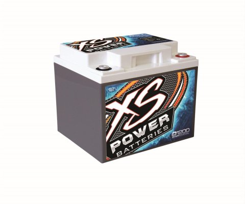XS Power AGM Batteries D1200 Battery, 12 V, AGM, 740 Cranking Amps at 32 Degrees F, Top Post, 7.79 in. Length, 6.54 in. Width, 6.69 in. Height, Each
