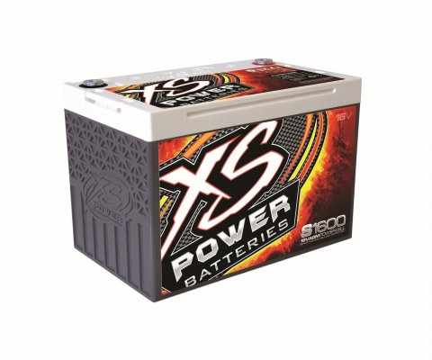 XS Power AGM Batteries S1600 Battery, 16 V, AGM, 520 Cranking Amps at 32 Degrees F, Top Post, 10.24 in. Length, 6.75 in. Width, 7.2 in. Height, Each