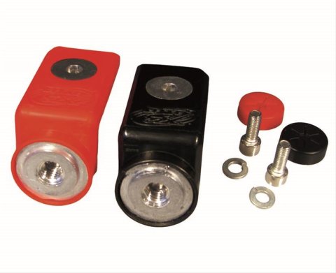 XS Power i-BAR Battery Terminal Adapters 551 Adapters, Brass, 6mm Thread, Top and Side Mount, Pair