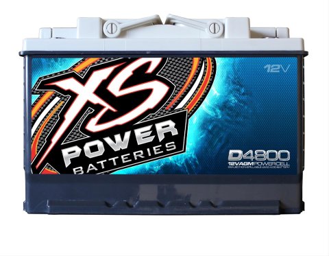 XS Power AGM Batteries D4800 Battery, AGM, Deep Cycle, Starting, 12 V, 950 Cranking Amps at 32 Degrees F, 120 minutes Reserve Capacity, Each