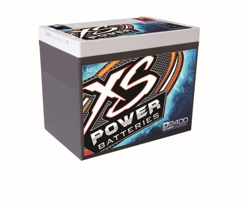XS Power AGM Batteries D2400 Battery, AGM, Deep Cycle/Starting, 12 V, 1,200 Cranking Amps at 32 Degrees F, Top Terminals, Each