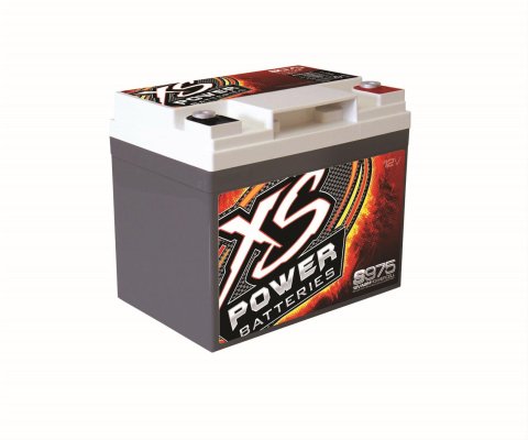XS Power AGM Batteries S975 Battery, 12 V, AGM, 604 Cranking Amps at 32 Degrees F, Top Post, 7.83 in. Length, 5.3 in. Width, 6.67 in. Height, Each