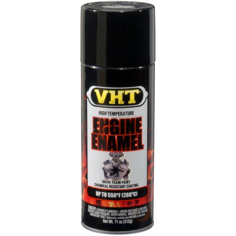 VHT Engine Enamel 11 Oz. Gloss Black SP124 Paint, High-Temperature, Engine, Enamel, Gloss, Black, oz., Aerosol Spray Can, Each