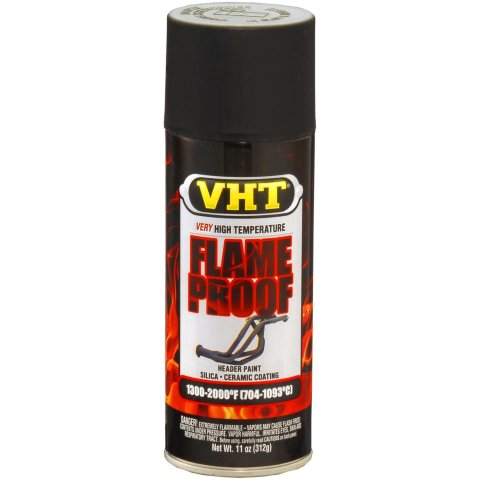 VHT FlameProof Coating 11 Oz. Flat Black SP102 Paint, Flameproof Coating, High-Temperature, Flat, Black, oz., Aerosol Spray Can, Each
