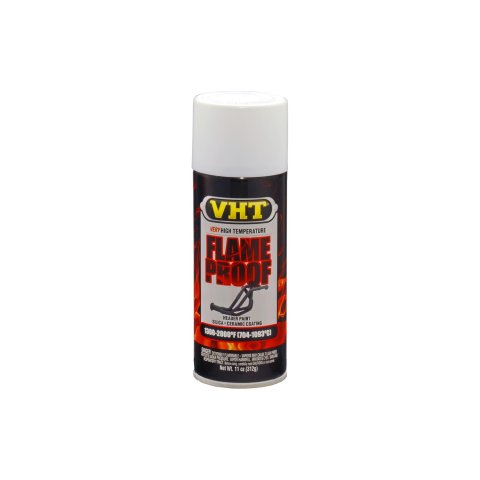 VHT FlameProof Coating 11 Oz. Flat White SP118 Paint, Flameproof Coating, High-Temperature, Flat, Primer, White, oz., Aerosol Spray Can, Each
