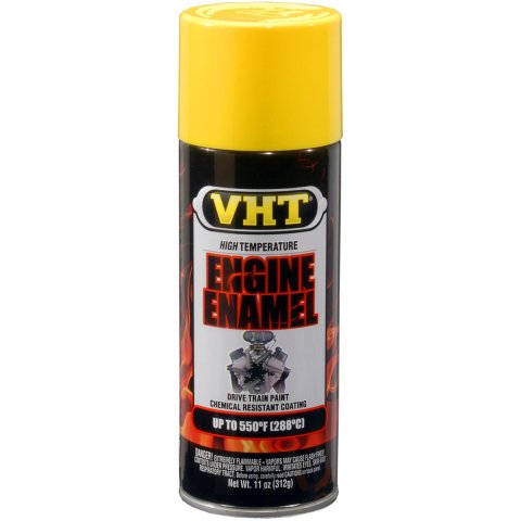 VHT Engine Enamel 11 Oz. Gloss Yellow SP128 Paint, High-Temperature, Engine, Enamel, Gloss, Yellow, oz., Aerosol Spray Can, Each