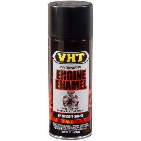 VHT Engine Enamel 11 Oz. Flat Black SP130 Paint, High-Temperature, Engine, Enamel, Flat, Black, oz., Aerosol Spray Can, Each
