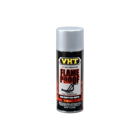 VHT FlameProof Coating 11 Oz. Flat Gray/Silver SP106 Paint, Flameproof Coating, High-Temperature, Flat, Silver, oz., Aerosol Spray Can, Each