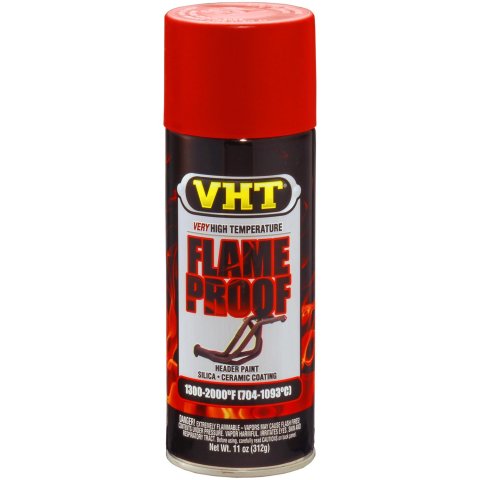 VHT FlameProof Coating 11 Oz. Flat Red SP109 Paint, Flameproof Coating, High-Temperature, Flat, Red, oz., Aerosol Spray Can, Each