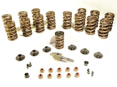 Hamilton Cams Valve Spring and Retainer Kits 07-S-002 Kits, Dual Spring, Standard Style, Tool Steel Retainers, Coated, Dodge, Cummins, 12V, Kit