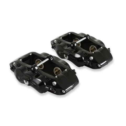 REKUDO JL8 Brake Calipers RK400-10 Calipers, Rekudo JL8, Front Left and Right, 4 Piston, Forged Aluminum, Black Powdercoated, Chevy, Pontiac, Pair