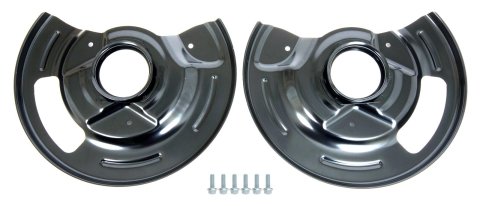 REKUDO Disc Brake Dust Shields RK400-17 Shields, Front, Steel, Black EDP, For Use with Rekudo System and RK600-02 Spindles, Chevy, Pontiac, Pair