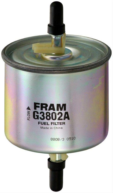 Fram Fuel Filter with 0.313 in. Inlet Size G3802A Filter, Ford, Lincoln, Mazda, Mercury, Merkur, Passenger Car, Pickup, SUV, Van, Each