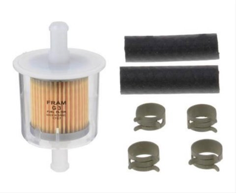 Fram Fuel Filter with 0.375 in. Inlet Size G3 Filter, Aston Martin, Lincoln, Pontiac, Studebaker, Passenger Car, Each