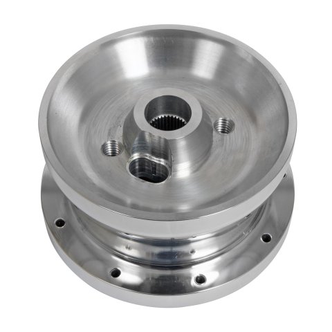 Lecarra Hub Adapter Kits B-64400 Steering Wheel Hub, Billet Aluminum, Polished, Horn Button, Polished, GM, Each