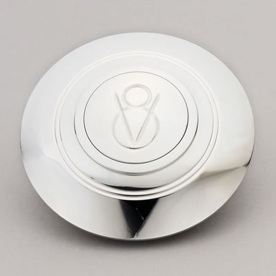 Lecarra Horn Buttons 3455 Button, Billet Aluminum, Polished, V8 Logo, Each
