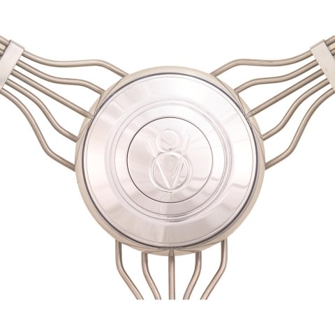Lecarra Horn Buttons 3465 Button, Billet Aluminum, Polished, V8 Logo, for Banjo Lecarra/Billet Specialties, Each