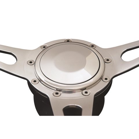 Lecarra Horn Buttons 3307 Button, Aluminum over Plastic, Polished, for Lecarra, Each
