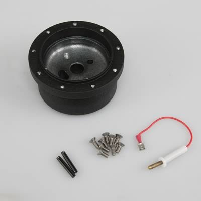 Lecarra Hub Adapter Kits B-16422 Kit, 9-Bolt Mount, Aluminum, Black, Buick, Chevy, GMC, Pontiac, Oldsmobile, Each