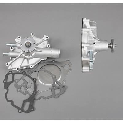 EMP Stewart Stage 1 Water Pumps 16173 Pump, 1, Aluminum, Natural, High Volume, Reverse Rotation, Serpentine Belt, Ford, Small Block, Each