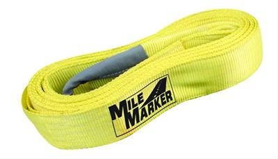 Mile Marker Recovery/Tree Tow Straps 19315 Strap, Recovery/Tree, 4,800 lbs. Working Load, Nylon, Yellow, Nylon Loop Ends, 3 in. Width, 15 ft. Length