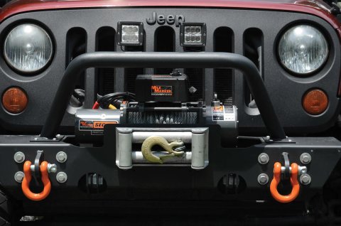 12,000 lbs. Mile Marker Electric Winch 76-50251BW Winch, Electric, lbs., Planetary, Roller Fairlead, 12 V, 100 ft. Cable, 12 ft. Hand-held Remote Switch