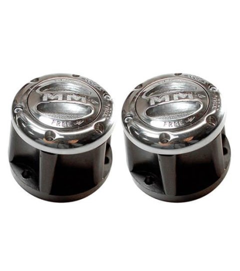 Mile Marker Supreme Locking Hubs 436 Hubs, Manual Supreme, Aluminum, Chrome, Geo/Suzuki, Tracker, Samurai, Sidekick, X-90, Pair