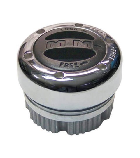 Mile Marker Street Master Locking Hubs 302 Hubs, Manual, Master, Stainless Steel, Polished, Chevy, Dodge, Ford, GMC, Jeep, Plymouth, Pair