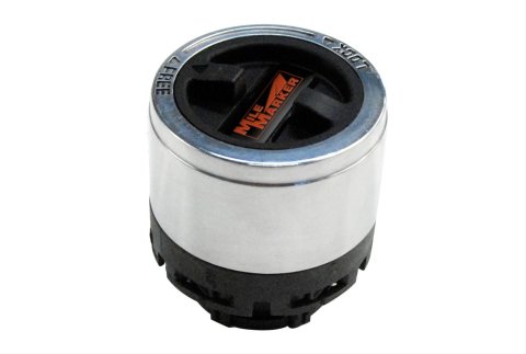 Mile Marker Supreme Locking Hubs for 2001-2007 B3000, 2001-2008 B4000, 1998-2000 RANGER - 426 Hubs, Supreme, 27-spline, Aluminum, Chrome, Black Nylon Dial, Ford, Mazda, Pair