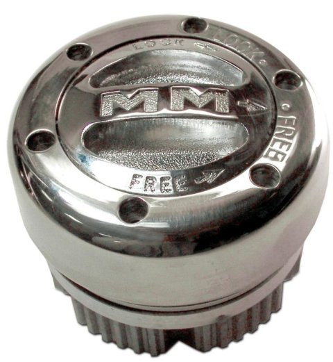Mile Marker Supreme Locking Hubs 104 Hubs, Manual, Supreme, Stainless Steel, Polished, Chevy, Dodge, Ford, GMC, Jeep, Plymouth, Pair