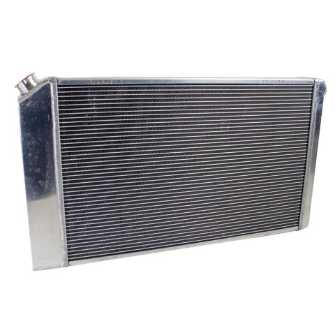 Griffin Performance Fit Radiator Combos CU-00008 and Fan, Aluminum, Crossflow, 33.25 in. Width, 18.6 in. Height, 6.42 Thk, Manual Trans, Dual Fan, Kit