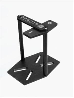 Braille Battery Mounting Kits 211 Mount, Bolt-Down, Standing Up Bracket, Billet Aluminum, Polished, Black Powdercoat, Kit