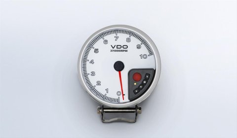 VDO PRT Series Tachometers A2C59517134 Gauge, PRT, Analog, Tachometer, Analog, White, 0-10,000 rpm, 5 in. Diameter, Each