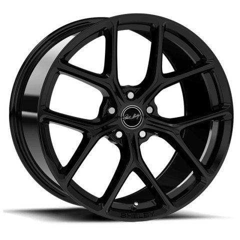Carroll Shelby CS3 Gloss Black Wheels 20x11 Wheel, Wheel Series, Aluminum, Gloss, 20 in.x 11.000 in., Bolt Circle 5 x 4 1/2 in. 7.970 in., Backspace, Each