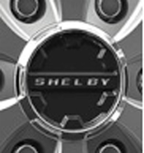 Carroll Shelby Center Caps CS45-CAP Cap, CS45, O-Ring, Plastic, Logo, Black/Silver, Each