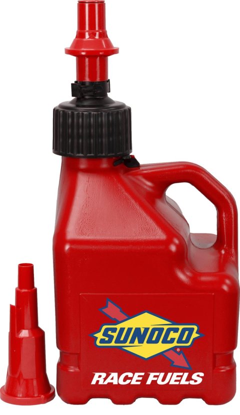 3 Gallons Sunoco Race Jug R3100RD-FF Utility Jug, With Fastflo Lid, Gallons, Square, Polyethlene, Red, Each