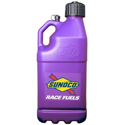 5 Gallons Sunoco Race Jug M7500PU Utility Jug, Gallons, Rectangular, Polyethlene, Purple, Black Cap, Each