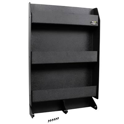 Clear One Trailer Accessories TC156 Storage Shelf, ABS Plastic, Black, 37 in. Height, 23 in. Width, 4.5 in. Depth, Holds Paper Towel Roll, Each