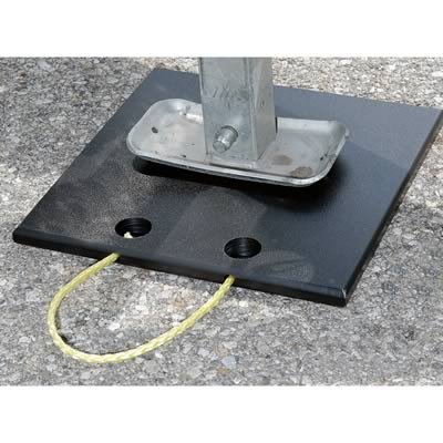 Clear One Trailer Jack Pads TC146 Pad, Plastic, Black, 12 in. x 12 in., Weight Capacity 20,000 lbs., Each